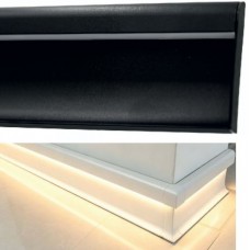 Προφίλ Αλουμινίου για Σοβατεπί Μαύρο 2m για ταινία LED με Ματ Κάλυμμα 30-1691